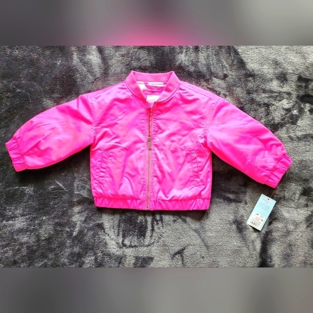 New baby girl spring pink Bomber Jacket, size 12 m, 18 m, 3t